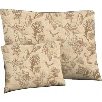 Povlak na polštářek Dekorativní povlak na polštář Velvet béžový s květinovým potiskem Modern 40x40
