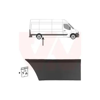 Lišta karosérie Ozdobná / ochranná lišta, boční stěna VAN WEZEL 3799426