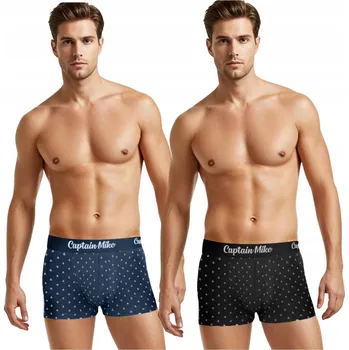 Pánská móda Pánské boxerky 2 kusy mix barev VELKÉ s kotvami Captain Mike 3XL