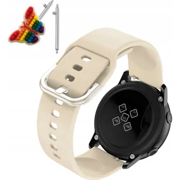 Pouzdro na mobilní telefon Řemínek Řemínek pro Mibro GS Active 2, Silikonový Béžový Smyčka, nastavitelný