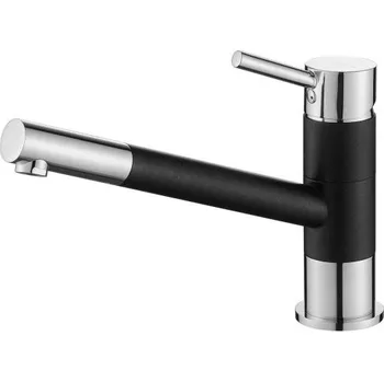 Vodovodní baterie Kuchyňská stojánková baterie Aquasanita TERRA černá, granit