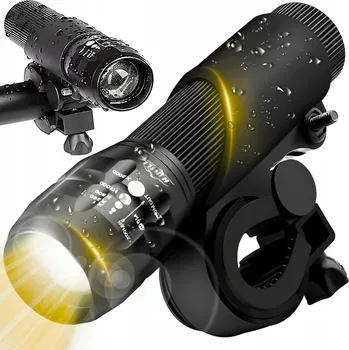 Cyklosvítilna PŘEDNÍ LED SVĚTLO NA KOLO, OSVĚTLENÍ NA ŘÍDÍTKA, BATERKA