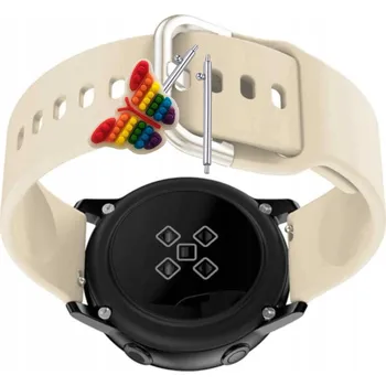 Pouzdro na mobilní telefon Pásek Řemínek pro Skagen SKT5105 Connected, Silikon Béžová Smyčka, nastavitelný