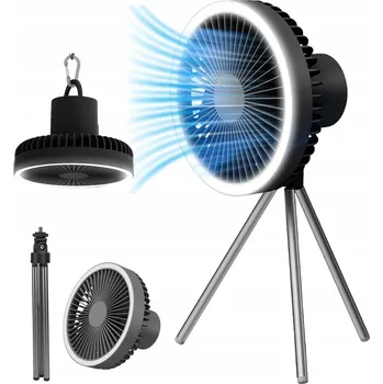 Domácí ventilátor LED stativový ventilátor, venkovní, powerbanka 3v1, mini ventilátor 10000 mAh