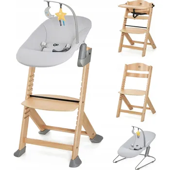 Dřevěná jídelní židlička 2v1 ENOCK Kinderkraft + lehátko CALMEE