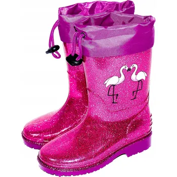 Pracovní obuv Holínky pro holčičku růžové PLAMEŇÁCI Captain Mike 27