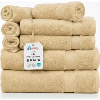 Prostěradlo Sada 8 froté ručníků, beżowy
