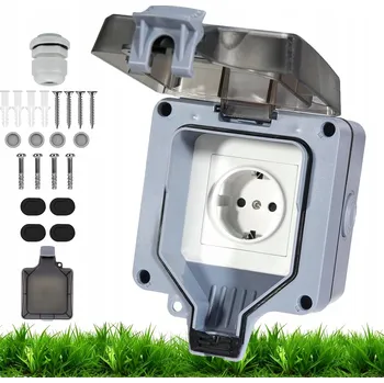 Elektrická zásuvka VENKOVNÍ VODOTĚSNÁ ZÁSUVKA DO ZAHRADY IP66 16A