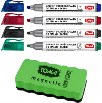 Popisovač na bílou tabuli, vícebarevný Toma, 4 ks