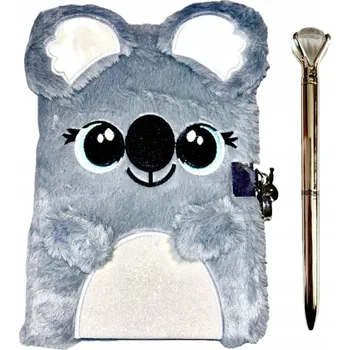 Zápisník Plyšový deník se zámkem, plyšové deníky Notes + PROPISKA