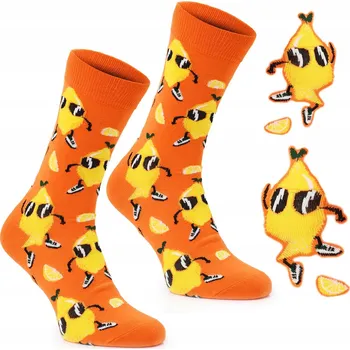 Dámské oblečení Veselé Citronové Ponožky Měkké Silné Bavlněné Elastické 41-45