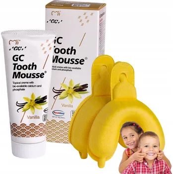zubní pasta Zubní pasta GC vanilková 35 ml bez fluoru pro děti s aplikátorem