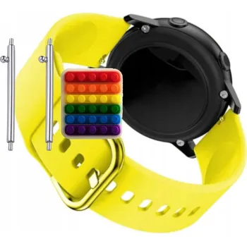 Pouzdro na mobilní telefon Pásek Řemínek pro Hama Fit Watch 4910, Silikon Žlutý Poutko, nastavitelný