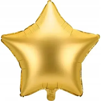 Balónek Fóliový balónek HVĚZDA MATNÁ ZLATÁ 18"