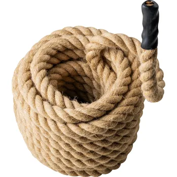 Lano Cvičební lano 15,24 m délka, 3pramenné horolezecké lano 4 kg, jutové lano