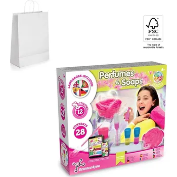Perfume & Soap Factory Kit II. Vzdělávací hra dodáváno s dárkovou taškou z kraftového papíru (90 g/m²), vyrobené z certifikovaného materiálu FSC™ a dalších kontrolovaných materiálů 1 bez potisku bez potisku