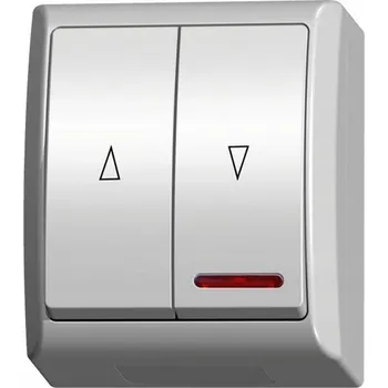 vypínač Klasický bílý žaluziový spínač Ospel ŁNH-7HS/00