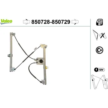 Stahovačka okna Zvedací zařízení oken VALEO 850728