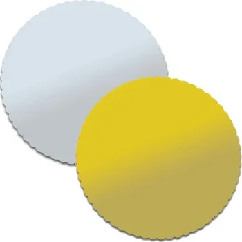 Podložka pod dort ⌀ 10cm zlatá, stříbrná