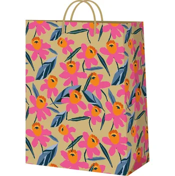 Party dekorace Dárková taška velká - Narcisy (26 × 12,7 × 32,4 cm)