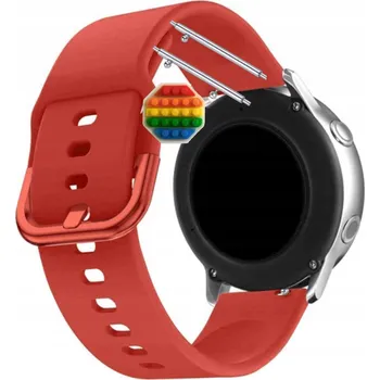Pouzdro na mobilní telefon Pásek Řemínek pro Chytré Hodinky S33, Silikon Červený Poutko, nastavitelný