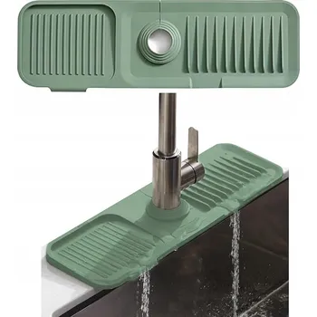 Jastown Silikonová podložka pod kohoutek 45 x 14 cm, odkapávací podložka pro kohoutky 3,5-6 cm