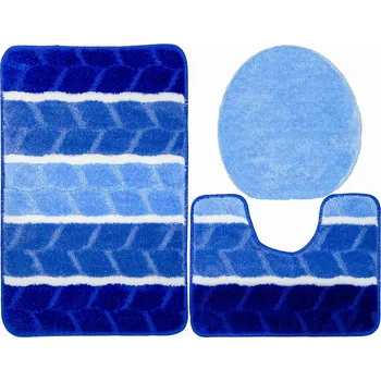 Obraz SADA 3 protiskluzových KOUPELNOVÝCH PŘEDLOŽEK FANO S PŘEKRYTÍM NA TOALETU