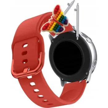 Pouzdro na mobilní telefon Řemínek Řemínek pro Fossil Hybrid HR Collider FTW7010, Silikonový Červený Smyčka