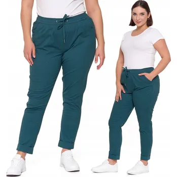 Dámské kalhoty STYLOVÉ DÁMSKÉ KALHOTY MORAJ JOGGERY SE ZAVAZOVÁNÍM, VYSOKÝ PAS, BAVLNA, VELIKOST XXL