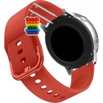 Pouzdro na mobilní telefon Pásek Řemínek pro Garmin Vivomove 3, Silikon Červený Poutko, nastavitelný