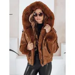 Dámská zimní bunda s kapucí Dstreet TY5128 Barva: Béžová, Velikost: XL