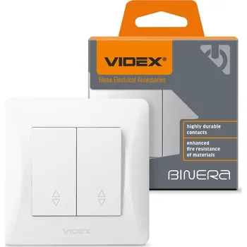 vypínač Dvoupólový schodišťový vypínač bílý VIDEX