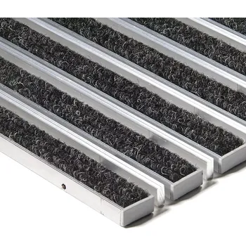 Rohožka Hliníková textilní čistící vnitřní vstupní kartáčová rohož Alu Extra - 150 x 100 x 1,7 cm