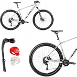 Horské kolo MTB Romet Mustang M3, rám 19 palců, kola 29", stříbrné