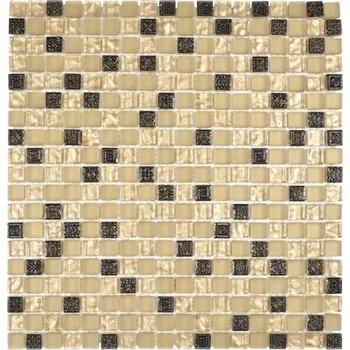 Obklad Skleněná mozaika, skleněný obklad mix béžová