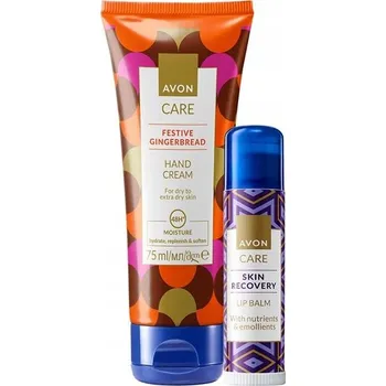 Kosmetická sada Avon Care Festive Gingerbread Sada: Krém na ruce Perníčky + Balzám na rty