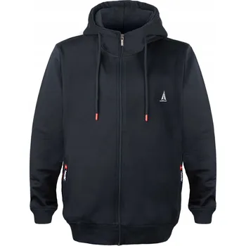 Pánská mikina Tepláková mikina na zip s kapucí tmavě modrá Captain Mike 7XL