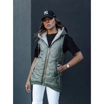 Dámská vesta Dámská vesta GLITZY Dstreet TY4444 Barva: Zelená, Velikost: XL