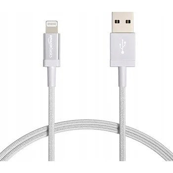 Datový kabel Kabel Amazon USB - Apple Lightning 1,8 m stříbrný