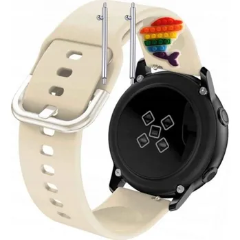 Pouzdro na mobilní telefon Pásek Řemínek pro BlitzWolf BW-AT1, silikon, béžová smyčka, nastavitelný