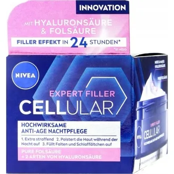 Pleťový krém Víceúčelový pleťový krém NIVEA Expert Filler Cellular na noc 50 ml