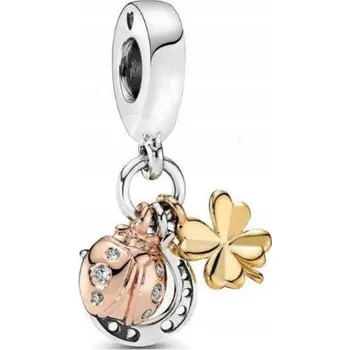 Přívěsek Přívěsek pro štěstí jetel, beruška, podkova, stříbro s925