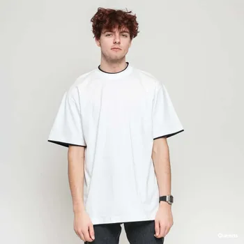 Pánské tričko Tričko Urban Classics Contrast Tall Tee White / Black XL