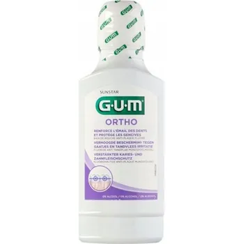 Ústní voda SUNSTAR GUM ORTHO ÚSTNÍ VODA 300 ML + ZUBNÍ PASTA 75 ML SADA PRO ROVNÁTKA