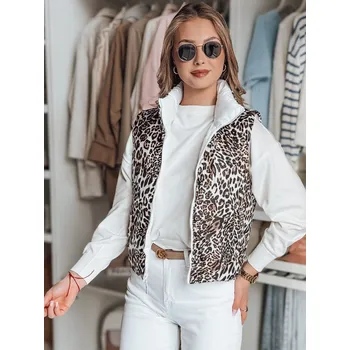 Dámská vesta Krátká dámská vesta oboustranná CHIPUFF Dstreet TY4821 Barva: Bílá, Velikost: L