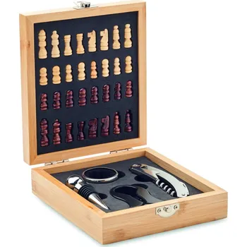 Stojan na víno Sada na víno a šachovnice bez potisku bez potisku 15 bez potisku