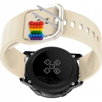 Pouzdro na mobilní telefon Pásek Řemínek pro Umidigi Uwatch 5, Silikon Béžová Poutko, nastavitelný