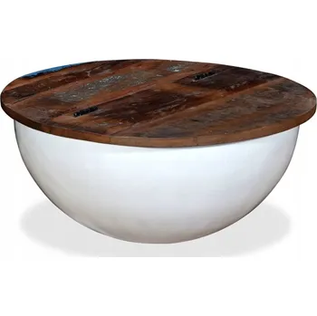 Konferenční stolek VidaXL kulatý 60 x 60 x 27 cm bílý