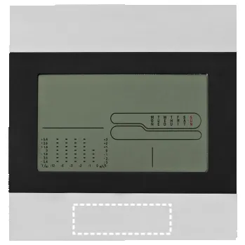 Meteostanice DENE. Stolní meteostanice s hliníkovou a ABS LCD obrazovkou Tampontisk (5, 50 x 15) 50 nižší 1