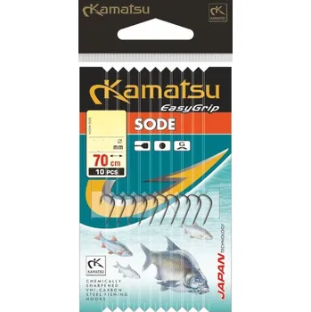 Rybářský háček KAMATSU HÁČKY S NÁVAZCEM 70 cm SODE Č. 8 HÁČKY